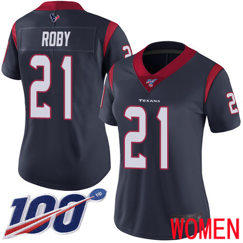 Houston Texans Limited Navy Blue Women Bradley Roby Home Jersey NFL Football #21 100th Season Vapor Untouchable